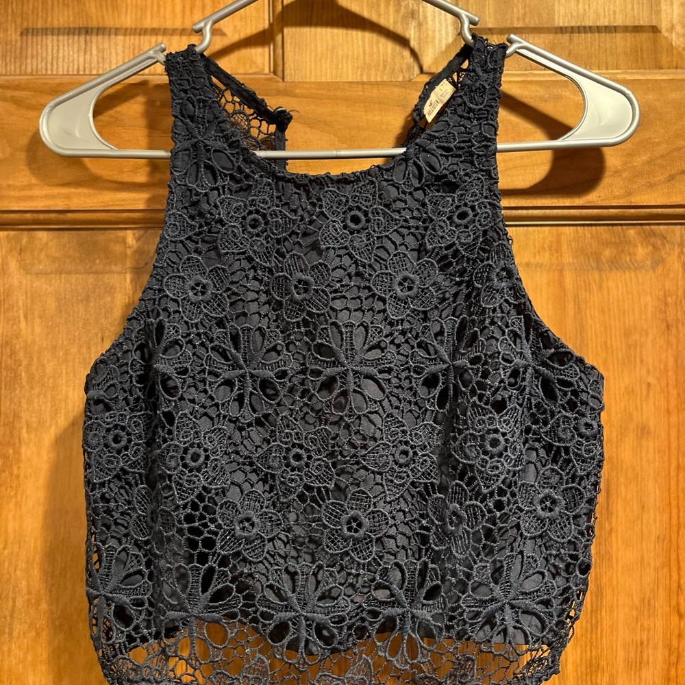 Hollister Blue Crop Tank
